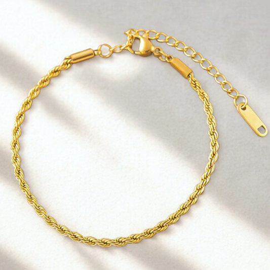 KATHERINE arany színű minimalista állítható láncos karkötő