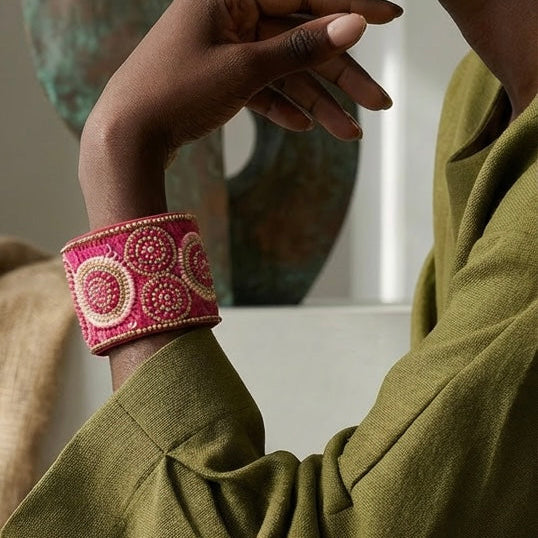 MANDALA pink gyöngyös karperec